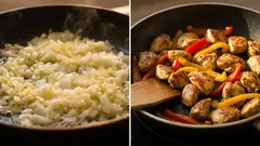 Mitä paistetaan ensin – sipulit vai liha: ammattikokkien käyttämä menetelmä